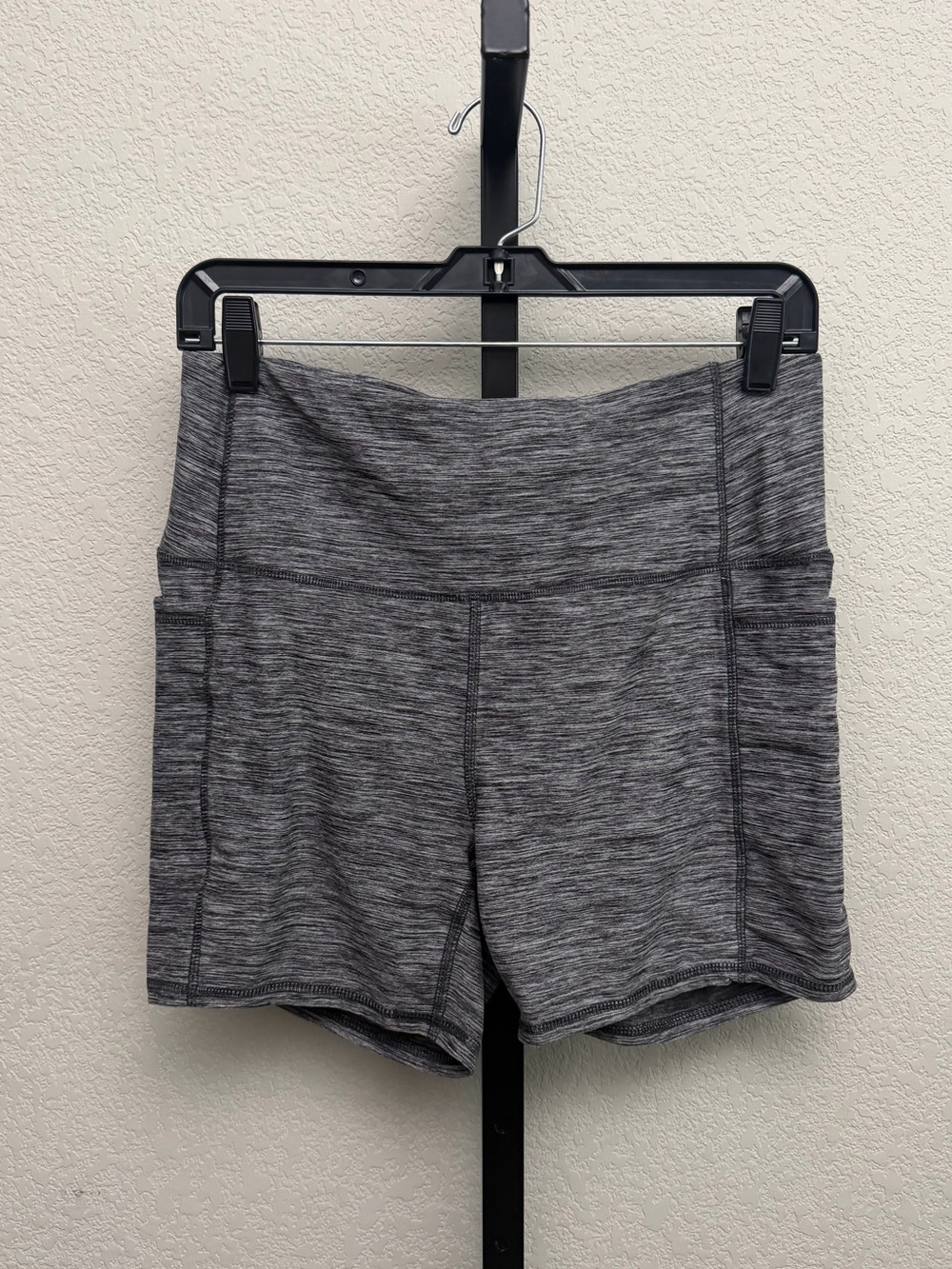 RBX Women’s High-Waist Women's Athletic Biker Shorts in Heather Gray